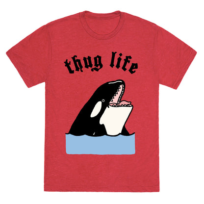 Thug Life Killer Whale Unisex Triblend Tee