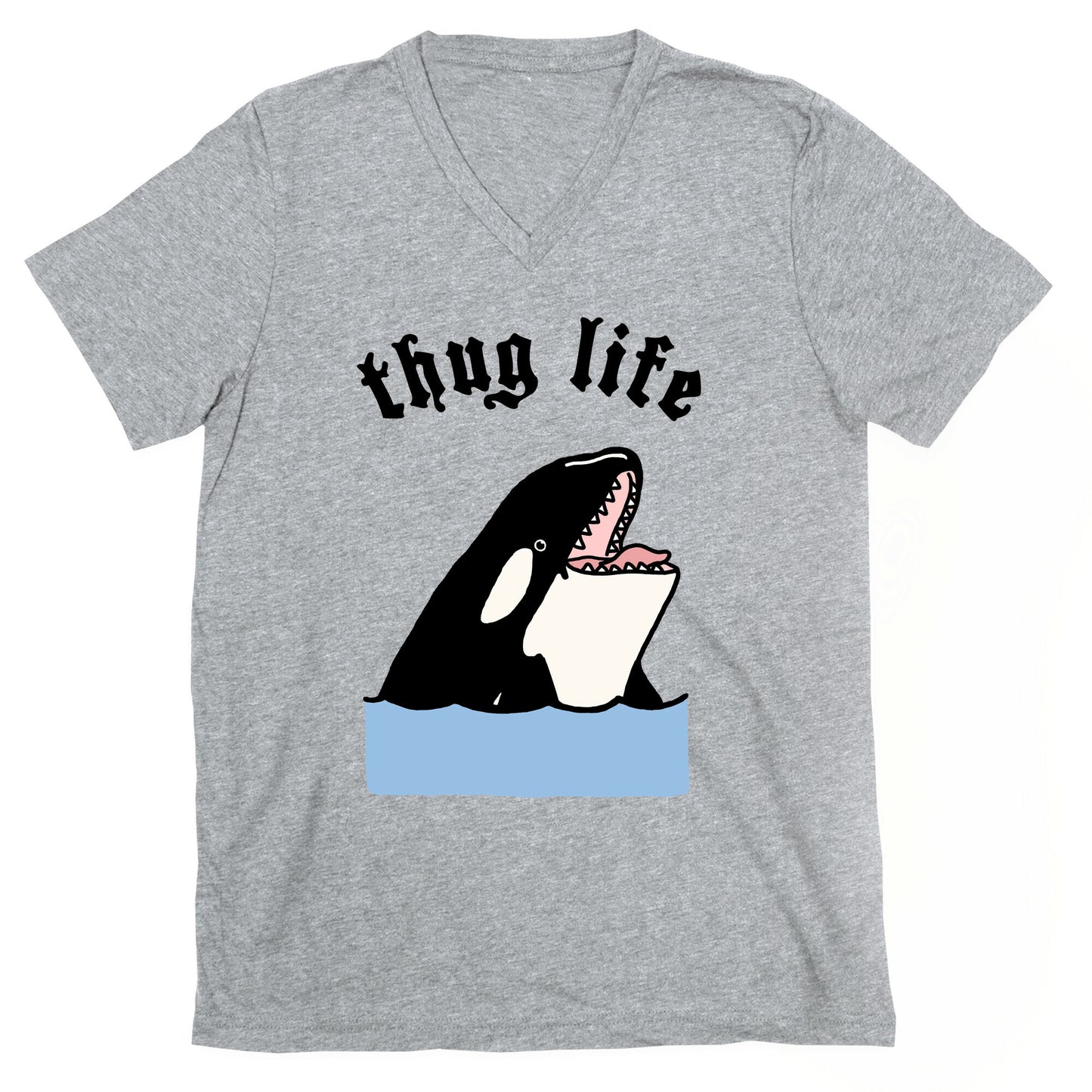 Thug Life Killer Whale V-Neck