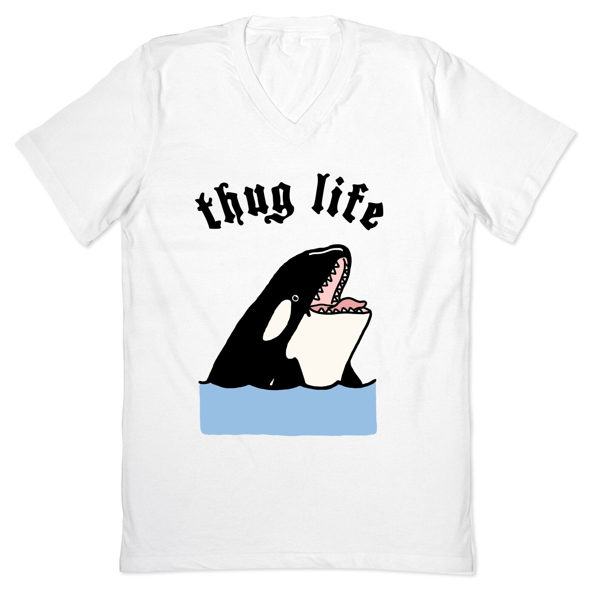 Thug Life Killer Whale V-Neck