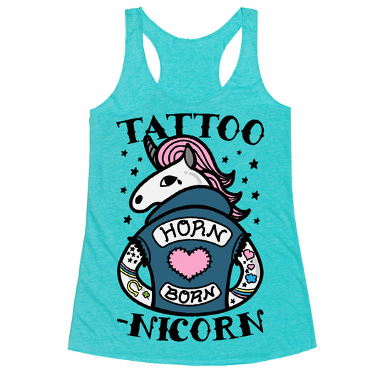 Tattoo-nicorn Racerback Tank