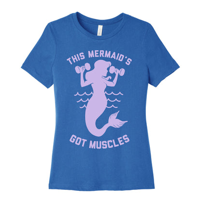 This Mermaid's Got Muscles Women's Cotton Tee