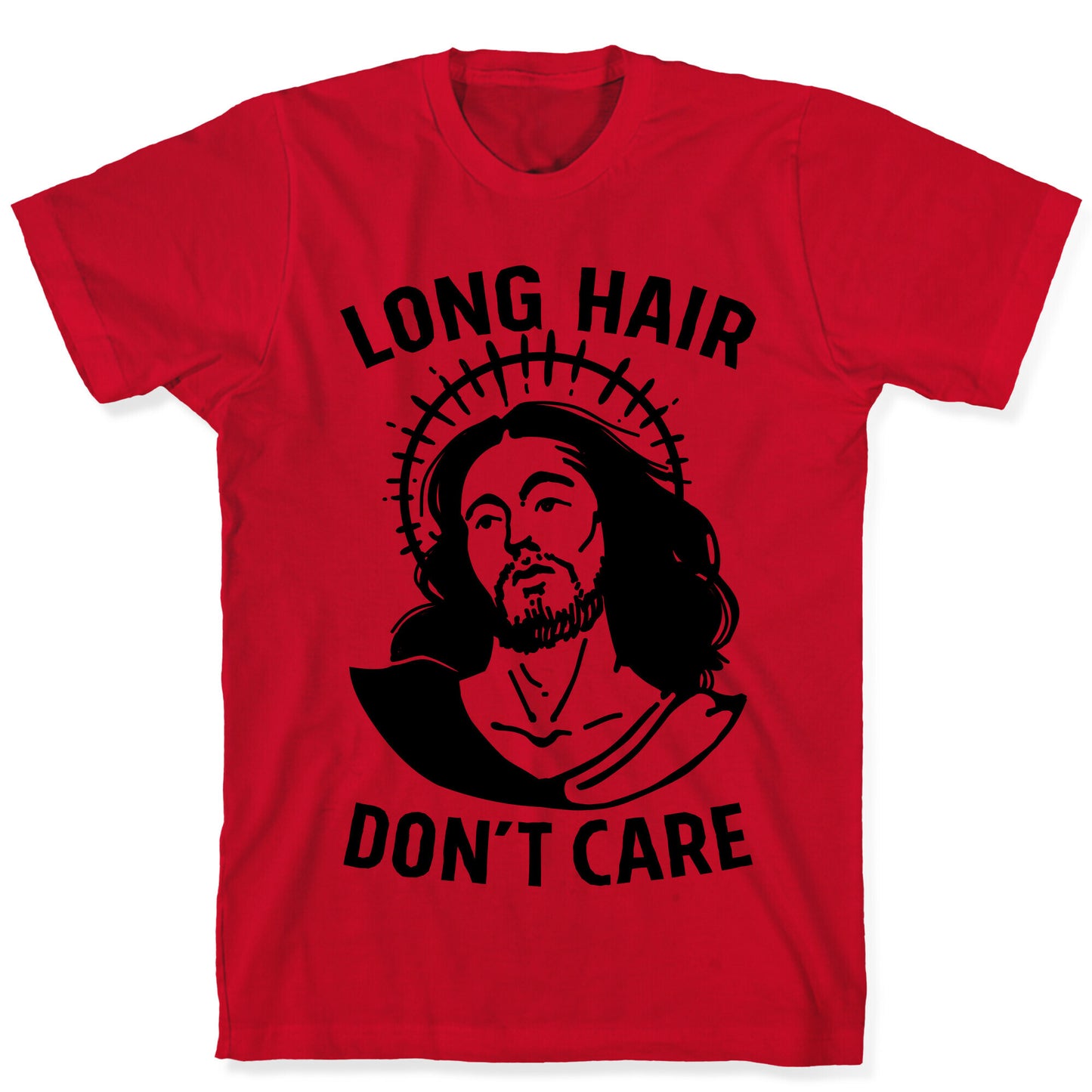 Long Hair Don't Care Jesus T-Shirt