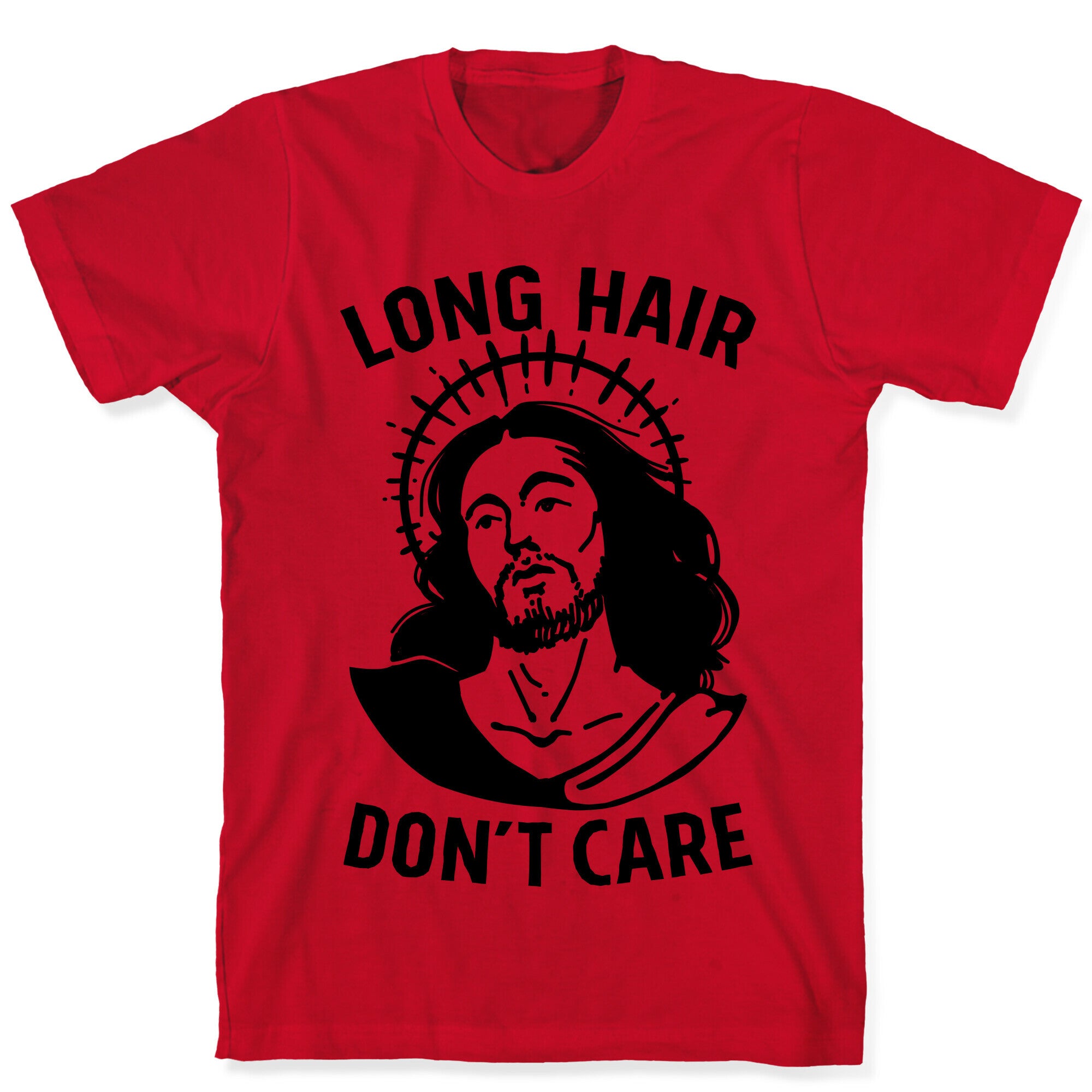 Long Hair Don't Care Jesus T-Shirt