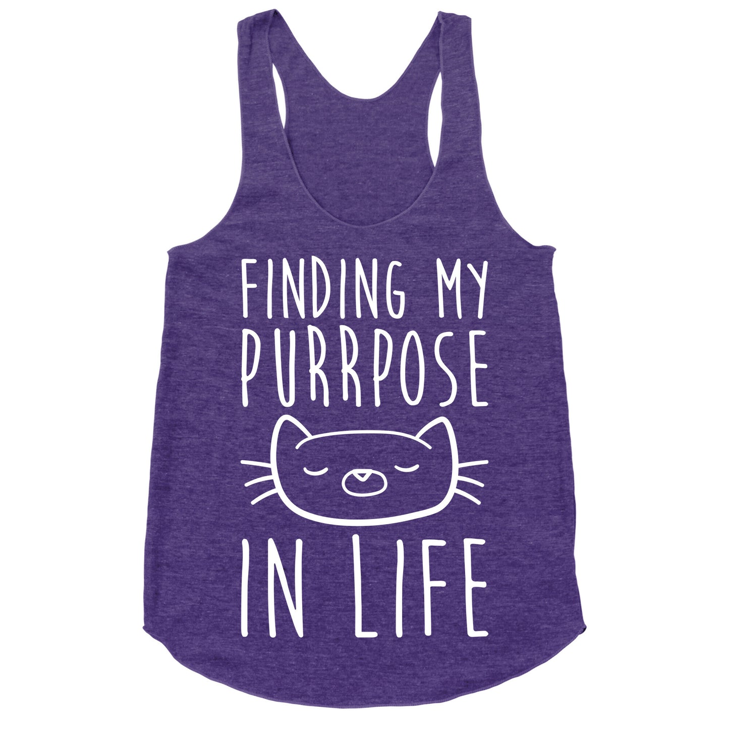 Finding My Purrpose In Life Racerback Tank