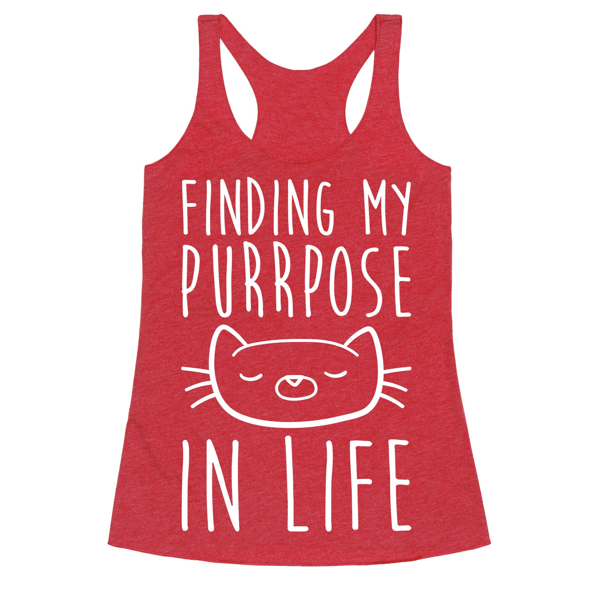 Finding My Purrpose In Life Racerback Tank