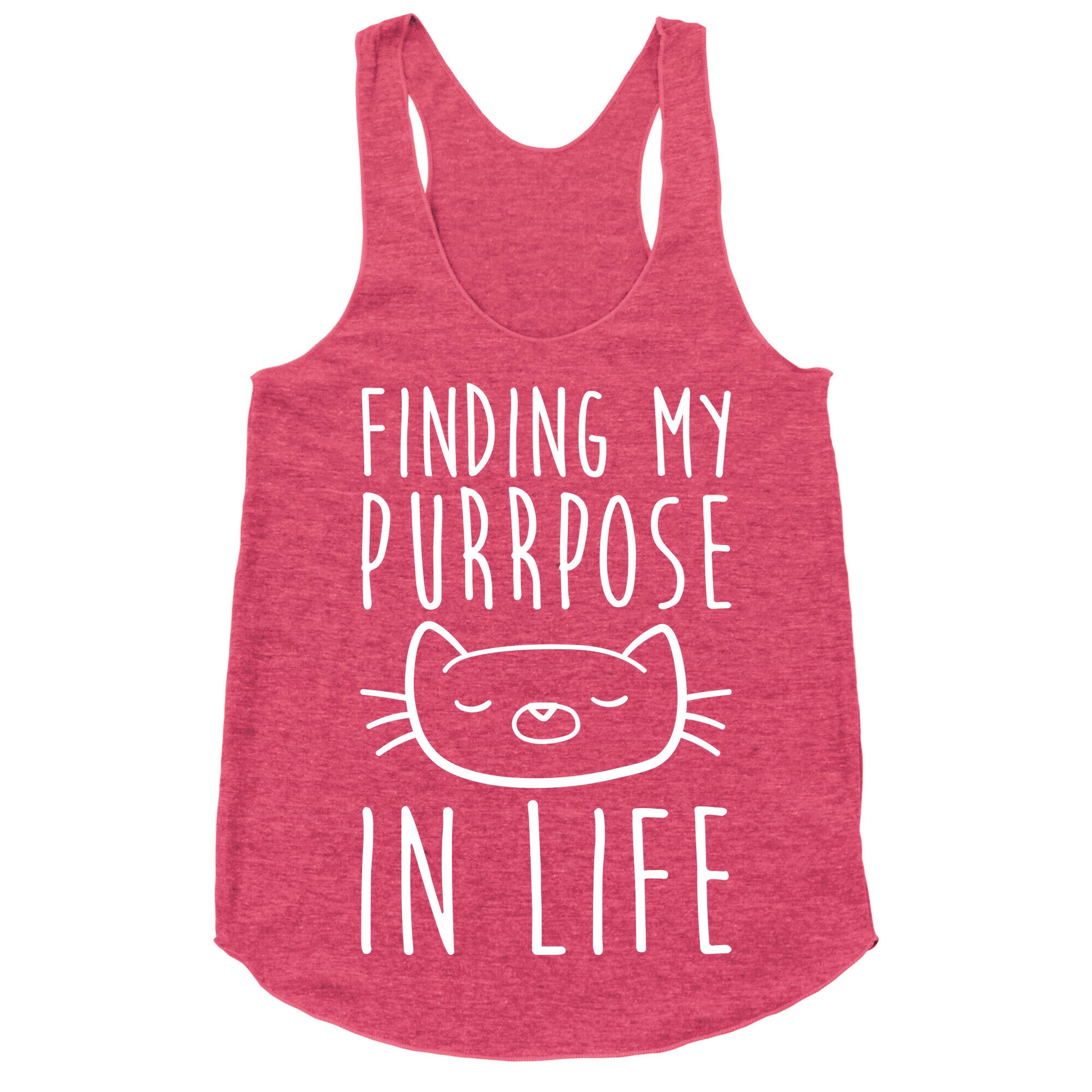 Finding My Purrpose In Life Racerback Tank