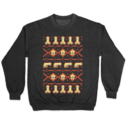 Dicks and Butts Ugly Sweater Pattern Crewneck Sweatshirt