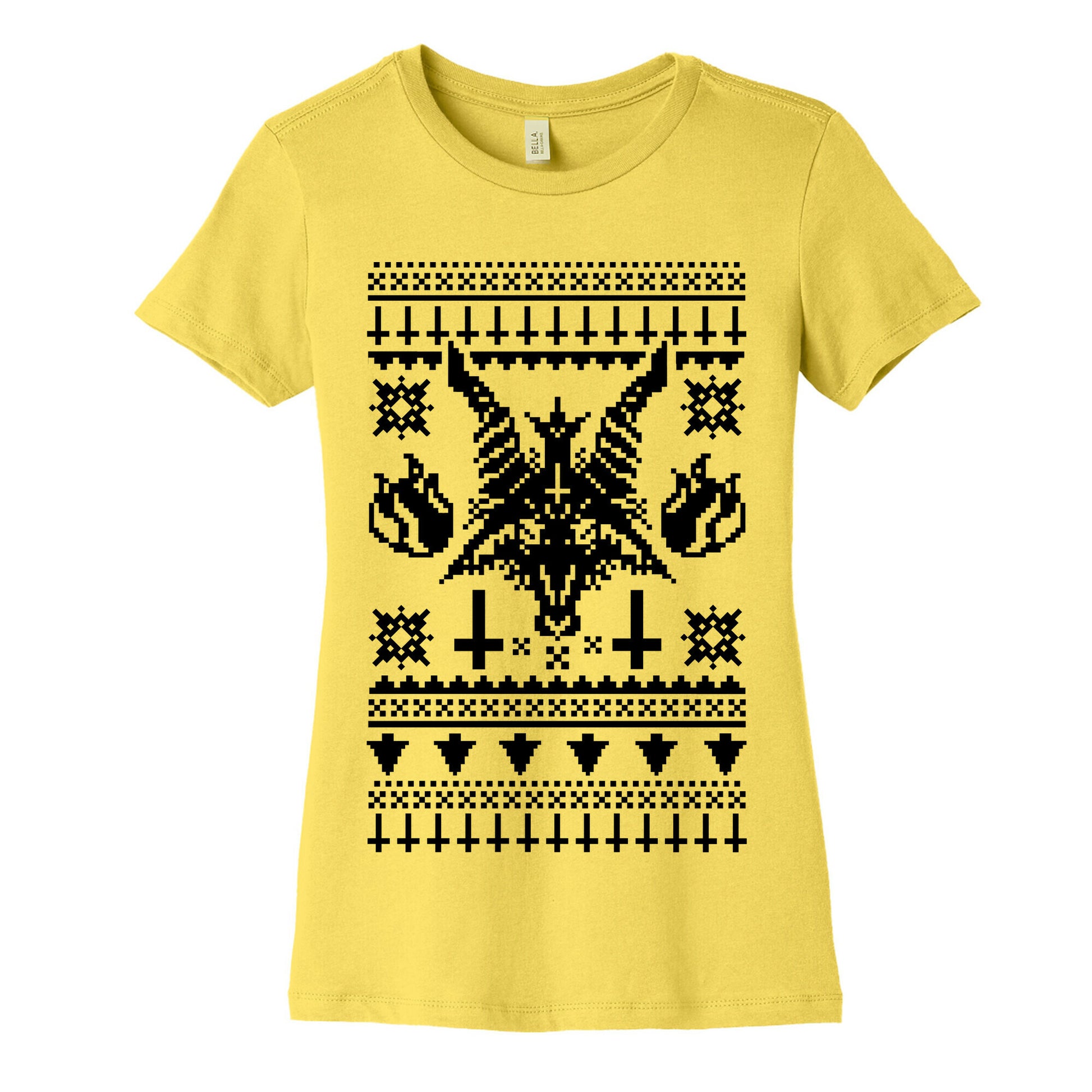 Baphomet Ugly Christmas Sweater  Women's Cotton Tee