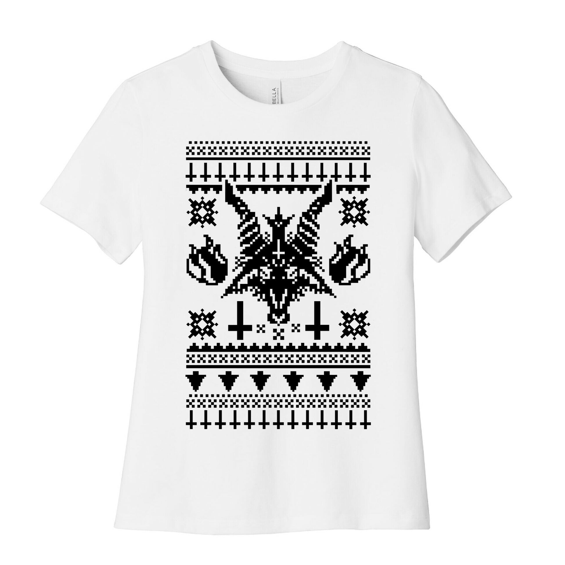 Baphomet Ugly Christmas Sweater  Women's Cotton Tee