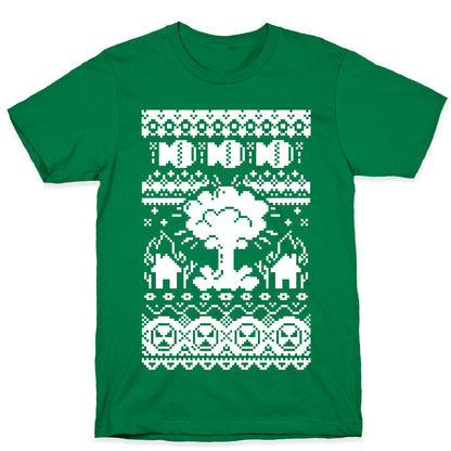 Nuclear Christmas Sweater Pattern T-Shirt