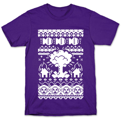 Nuclear Christmas Sweater Pattern T-Shirt