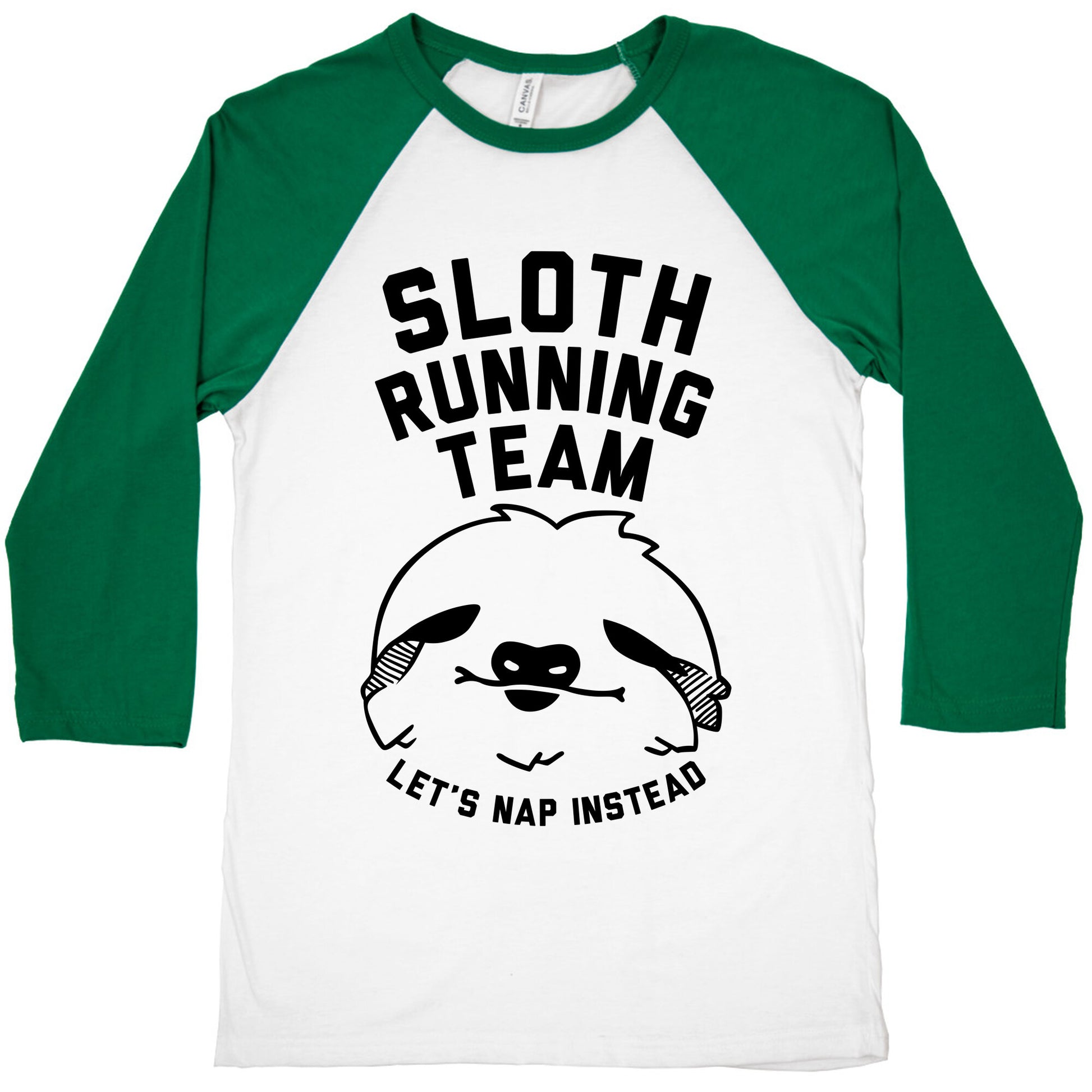 Sloth Running Team Baseball Tee