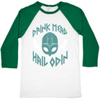 Drink Mead Hail Odin (dark) Baseball Tee