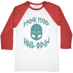 Drink Mead Hail Odin (dark) Baseball Tee