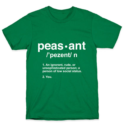 Peasant Definition T-Shirt