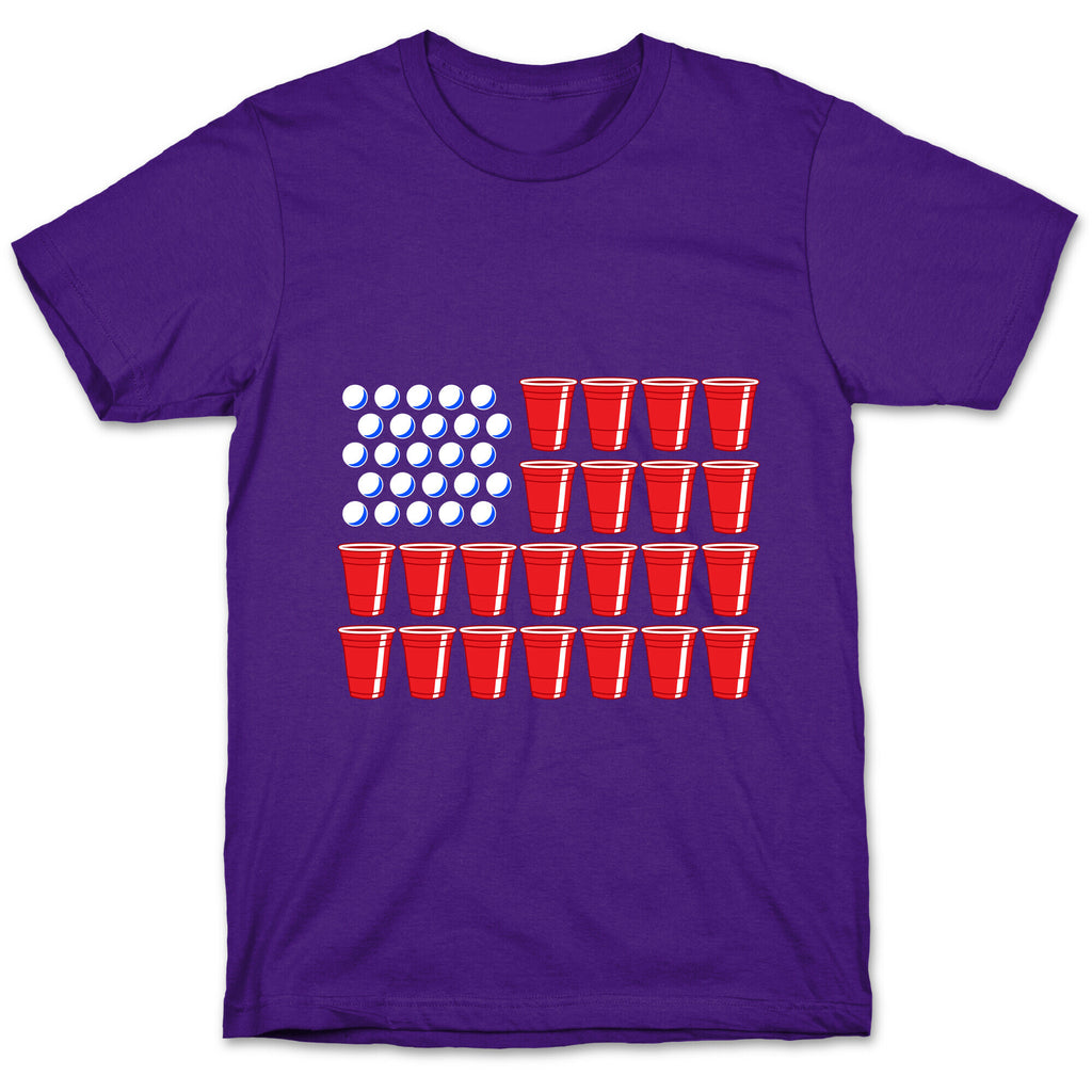 Beer Pong Flag T-Shirt
