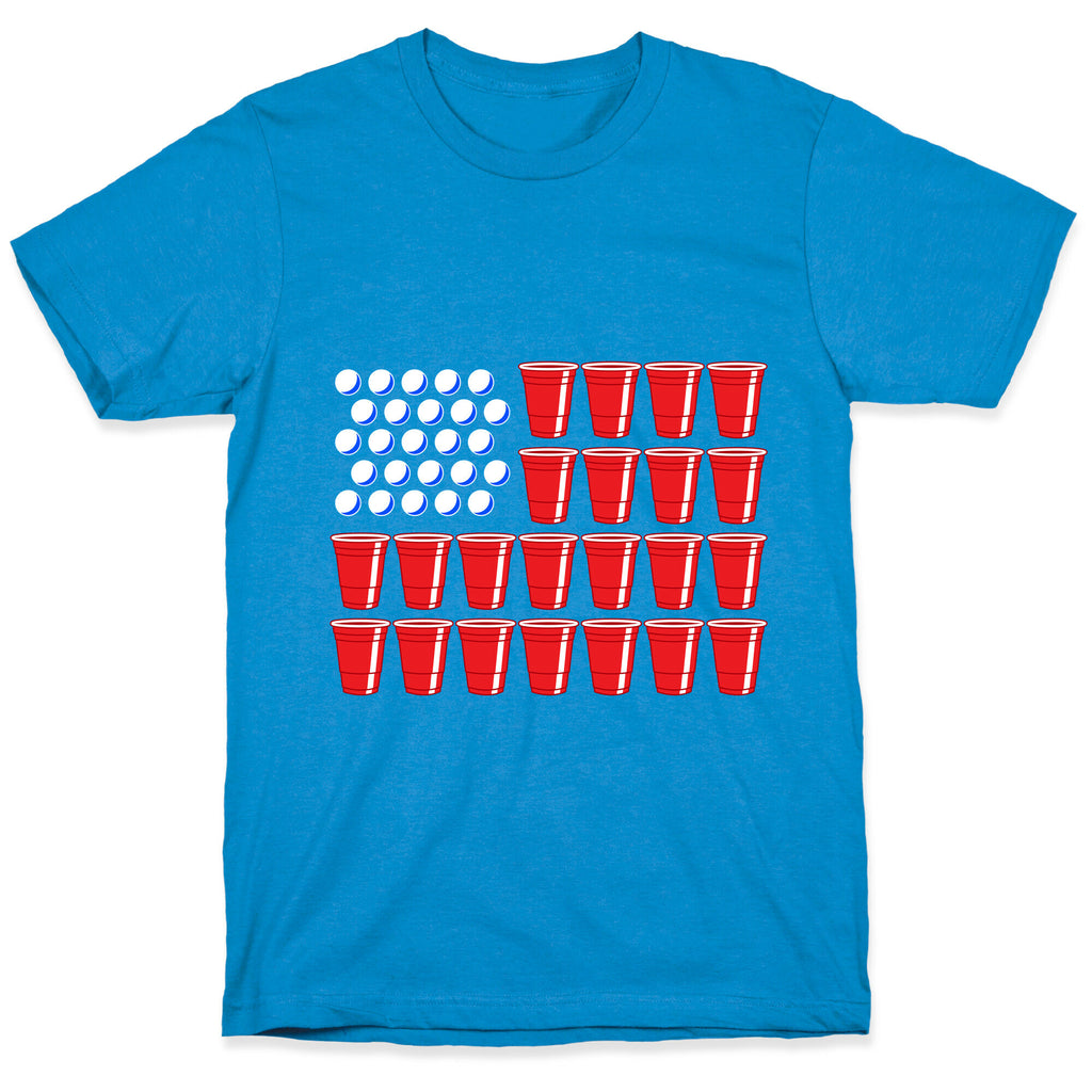 Beer Pong Flag T-Shirt