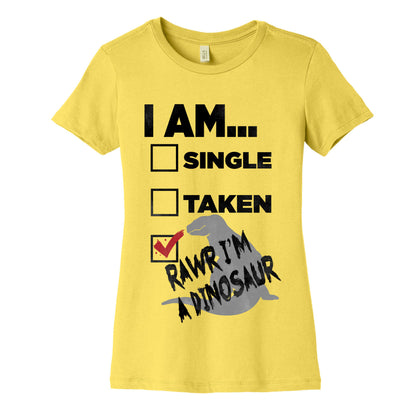Rawr I'm A Dinosaur! Women's Cotton Tee