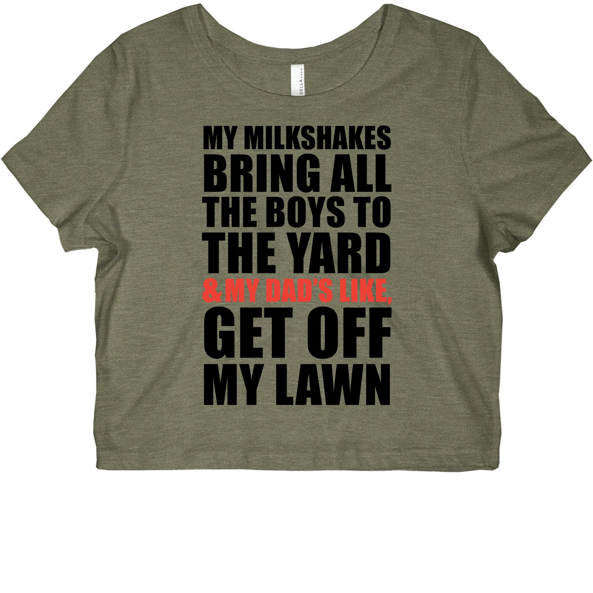My Milkshakes Bring All The Boys To The Yard and My Dad's Like, Get Off My Lawn Graphic Baby Tee