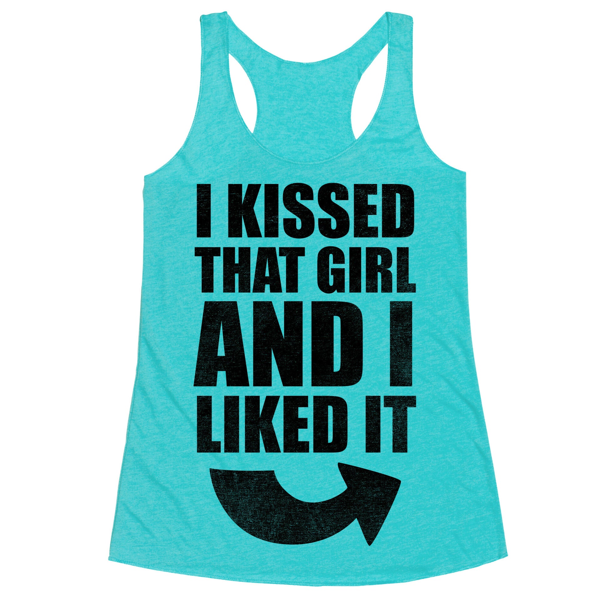 I Kissed A Girl Couples Shirt (Part 1) Racerback Tank
