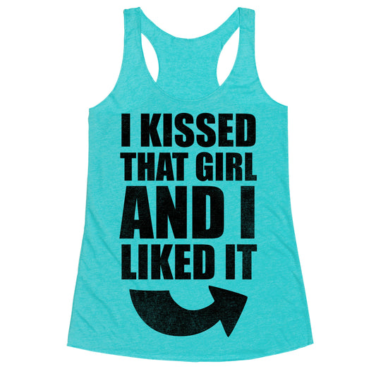 I Kissed A Girl Couples Shirt (Part 1) Racerback Tank