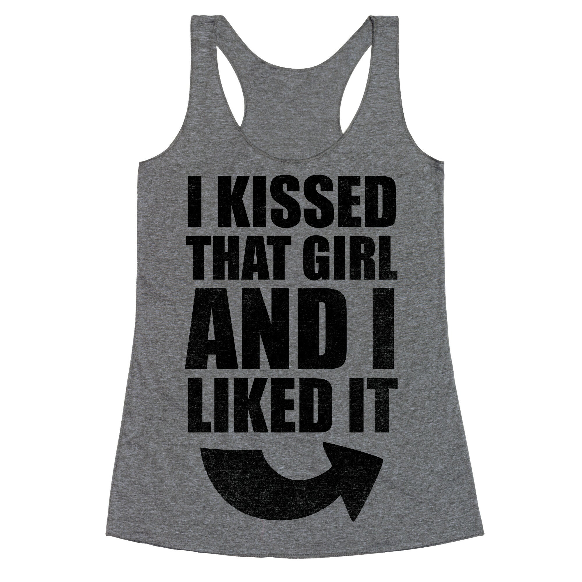 I Kissed A Girl Couples Shirt (Part 1) Racerback Tank