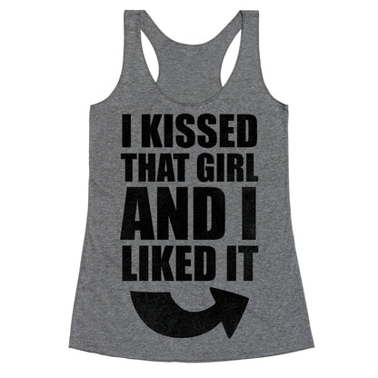 I Kissed A Girl Couples Shirt (Part 1) Racerback Tank