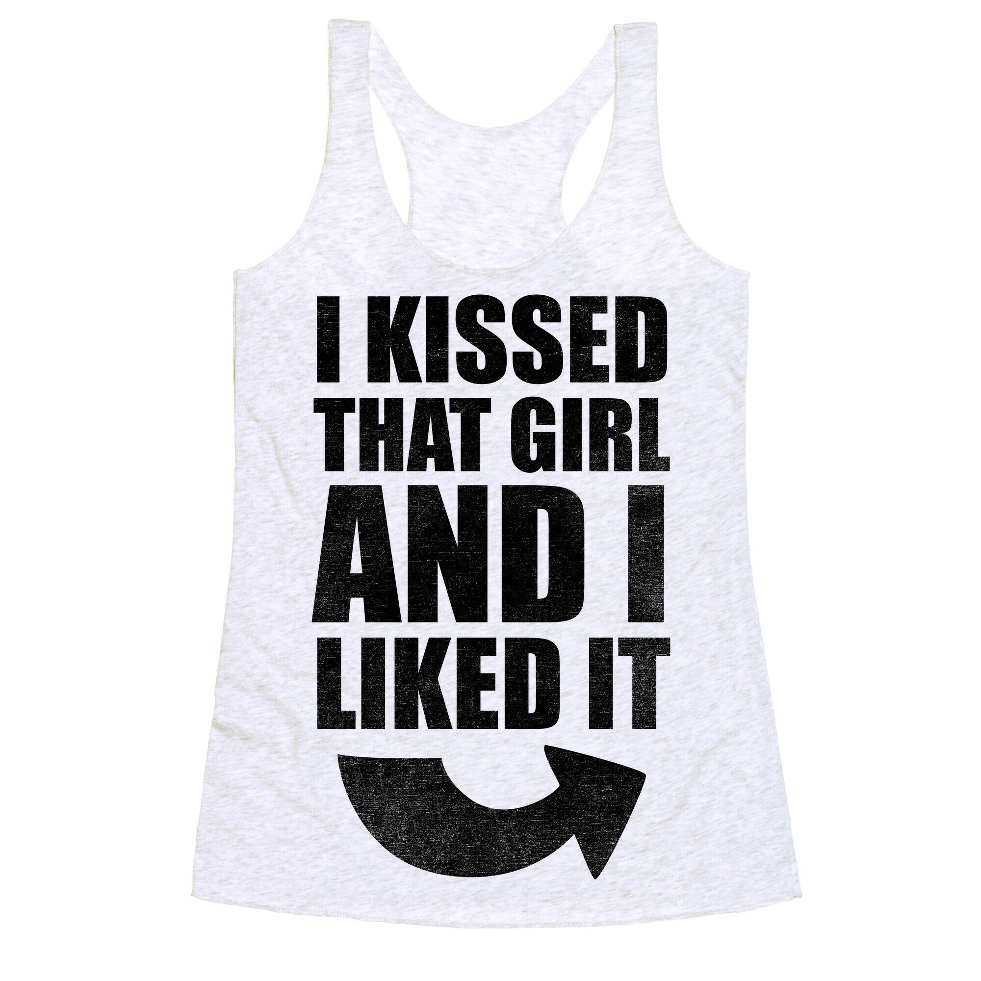 I Kissed A Girl Couples Shirt (Part 1) Racerback Tank