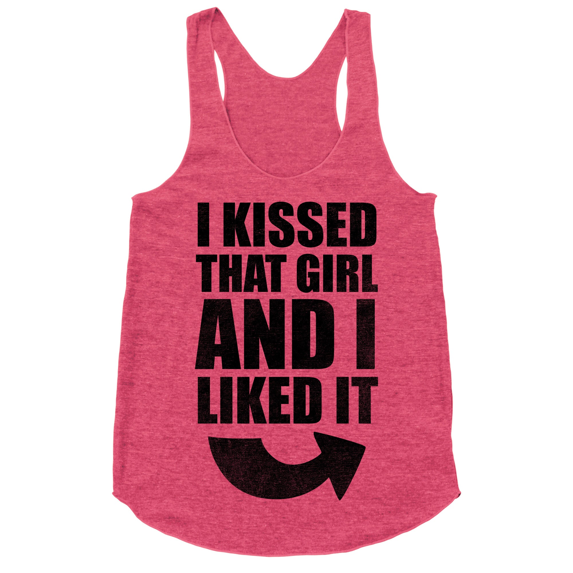 I Kissed A Girl Couples Shirt (Part 1) Racerback Tank