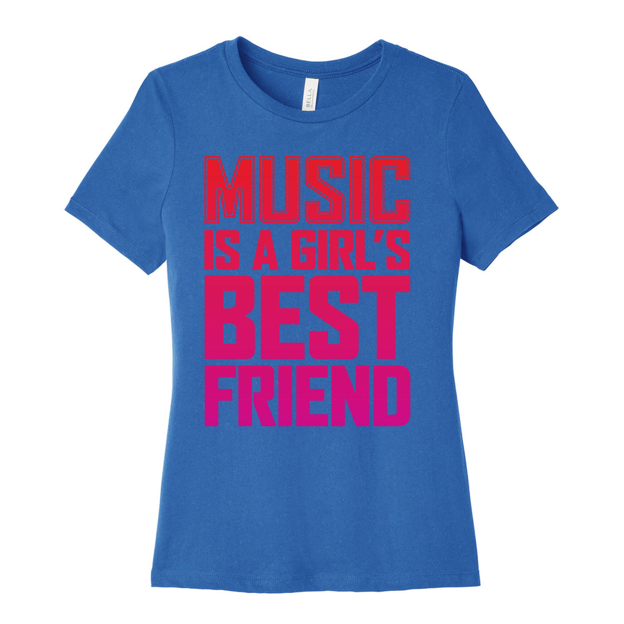 Music Is A Girl's Best Friend Women's Cotton Tee