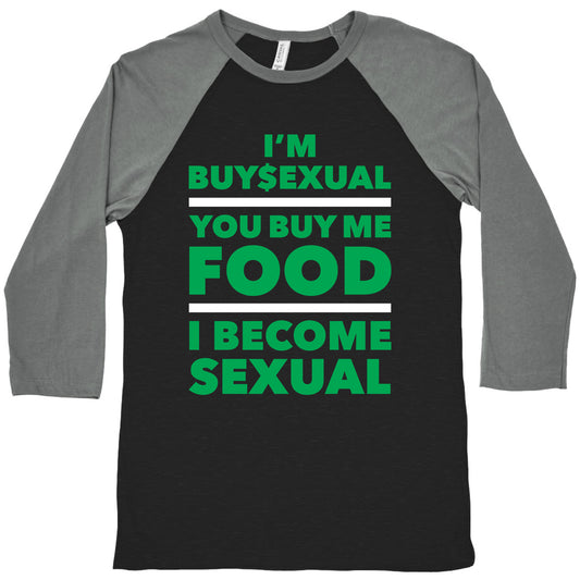 I'm Buysexual Baseball Tee