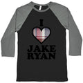 I Love Jake Ryan Baseball Tee