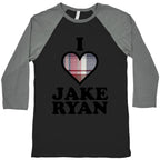 I Love Jake Ryan Baseball Tee