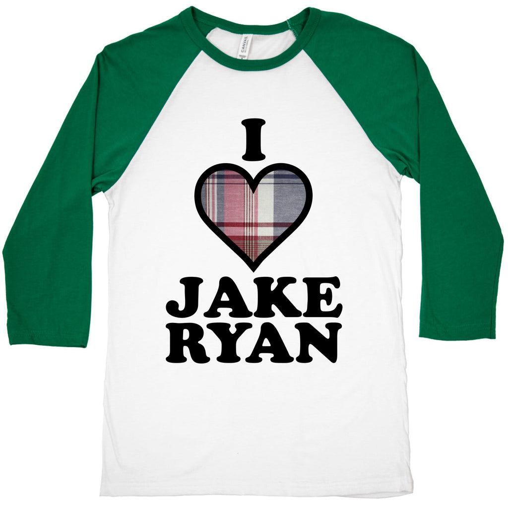 I Love Jake Ryan Baseball Tee