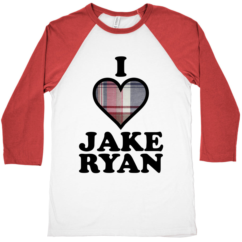 I Love Jake Ryan Baseball Tee