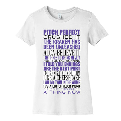 Pitch Perfect Quotes Women's Cotton Tee