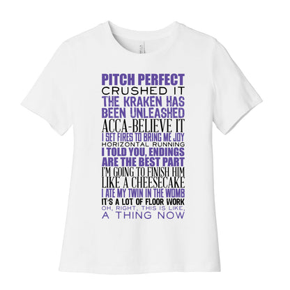 Pitch Perfect Quotes Women's Cotton Tee