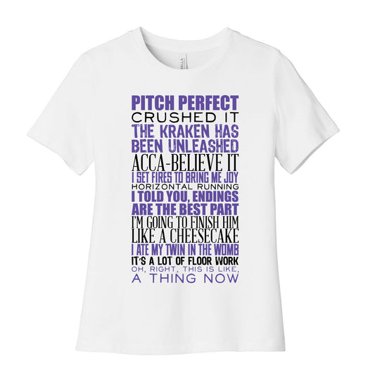 Pitch Perfect Quotes Women's Cotton Tee