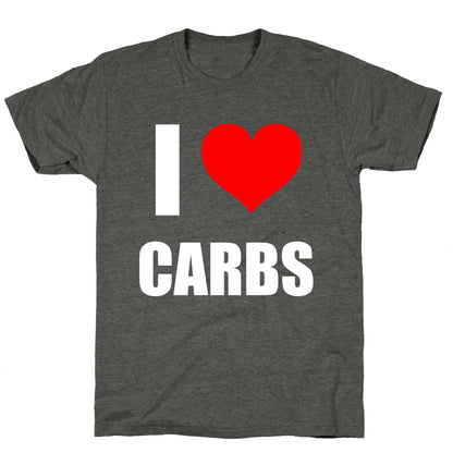 I Heart Carbs Unisex Triblend Tee