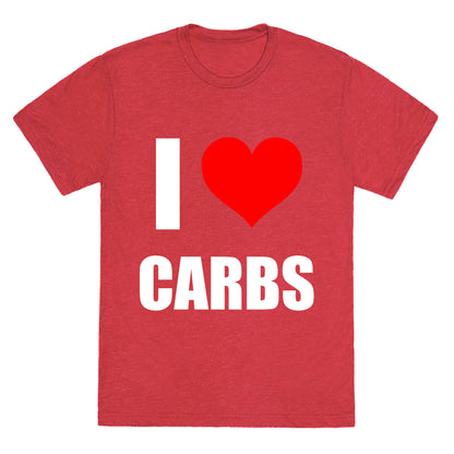 I Heart Carbs Unisex Triblend Tee