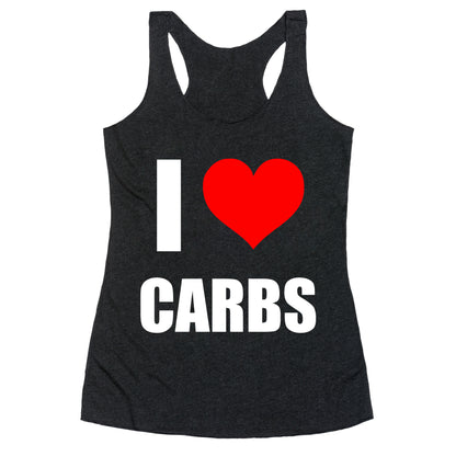 I Heart Carbs Racerback Tank