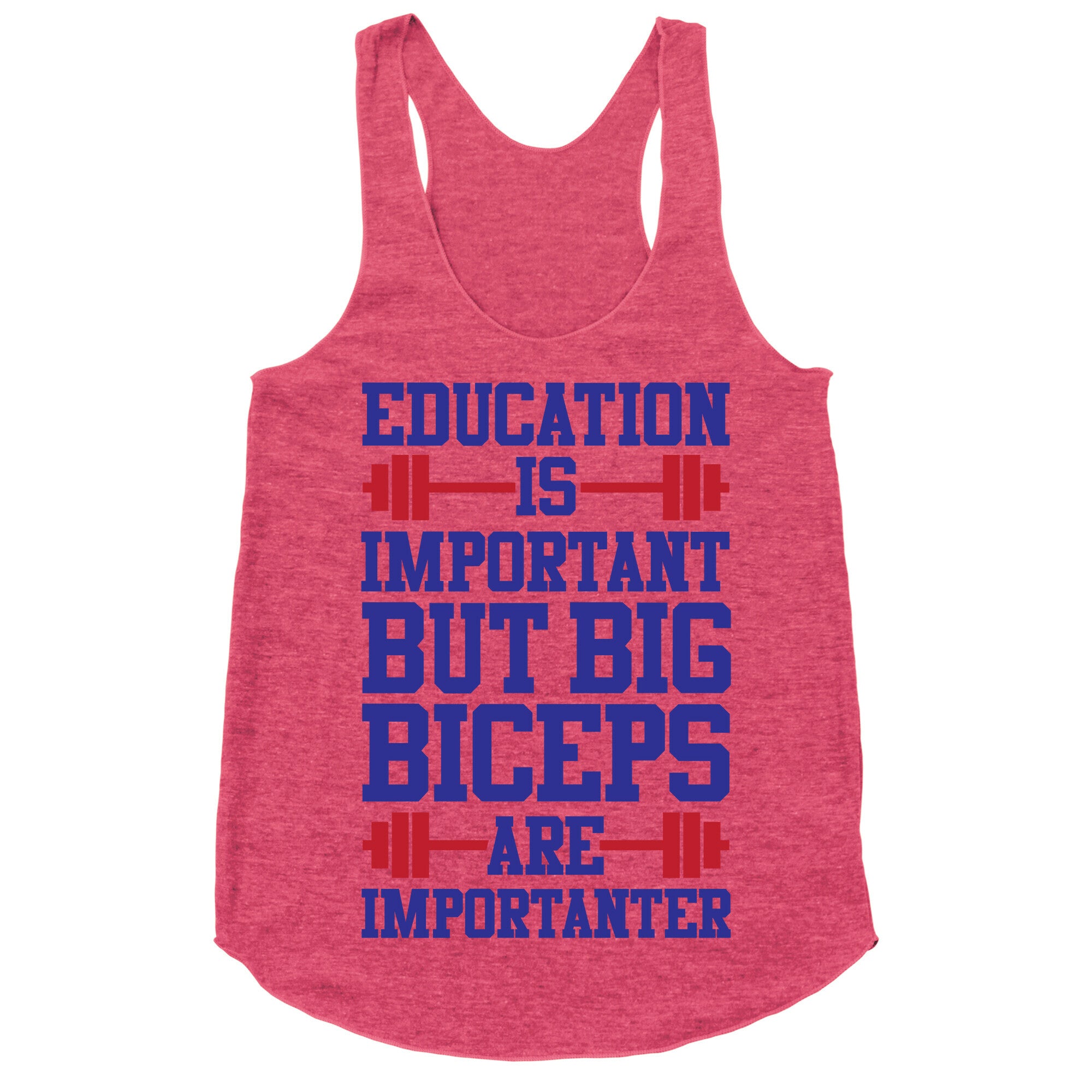 Big Biceps Are Importanter Racerback Tank