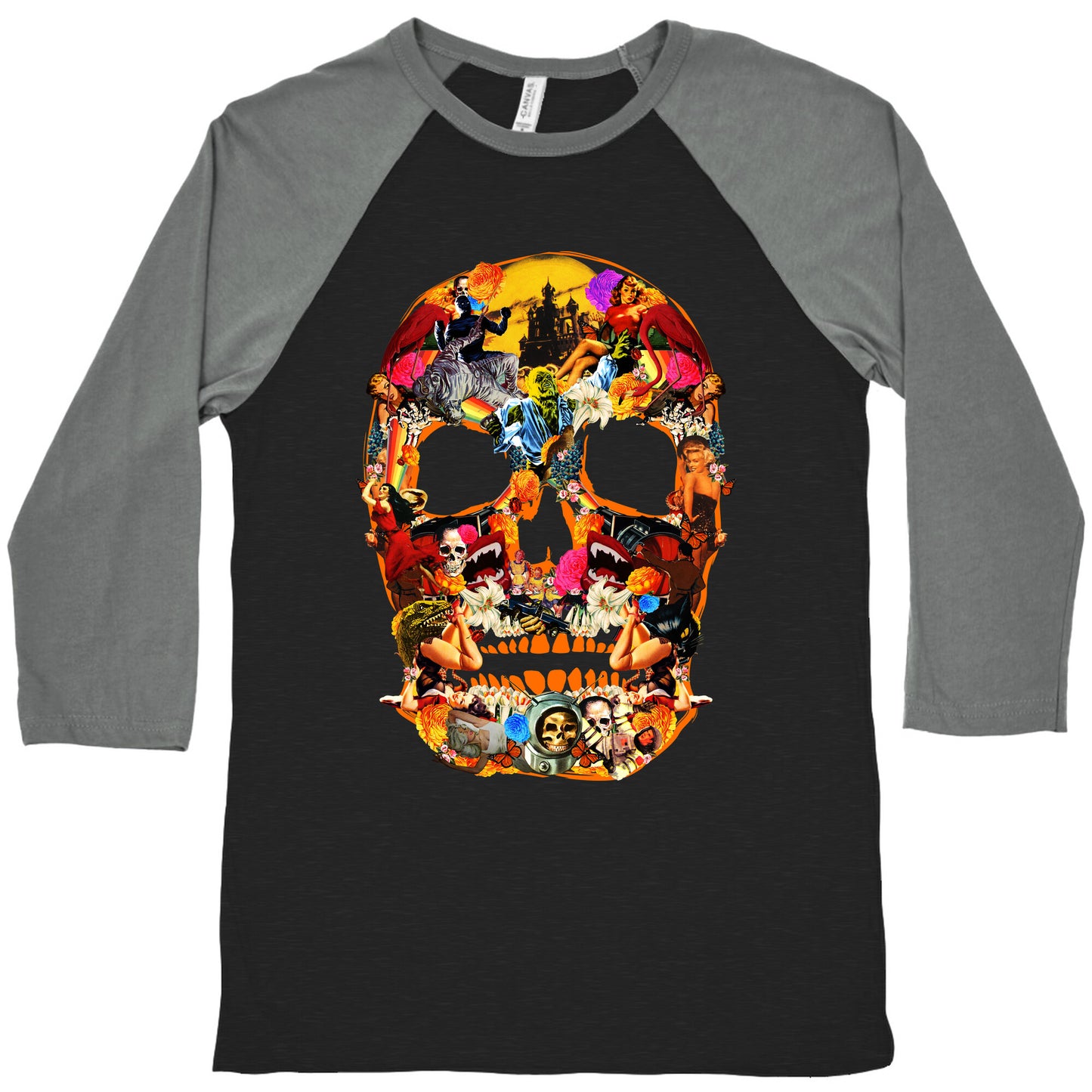Vintage Skull Baseball Tee