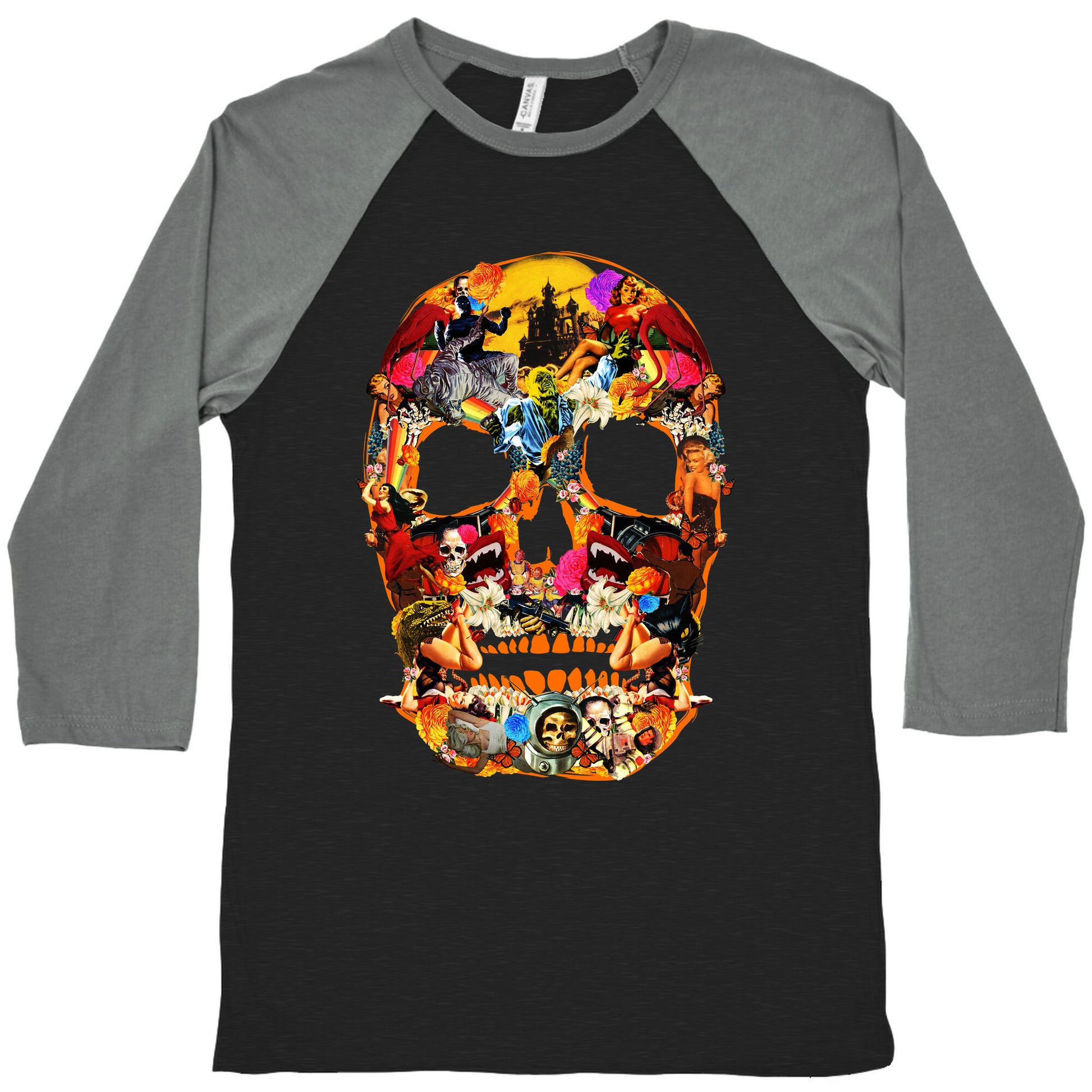 Vintage Skull Baseball Tee