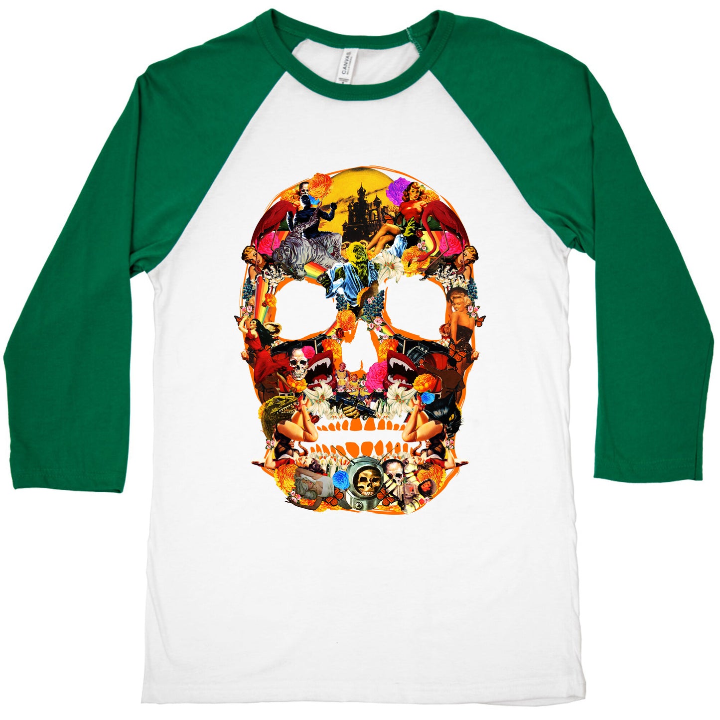 Vintage Skull Baseball Tee