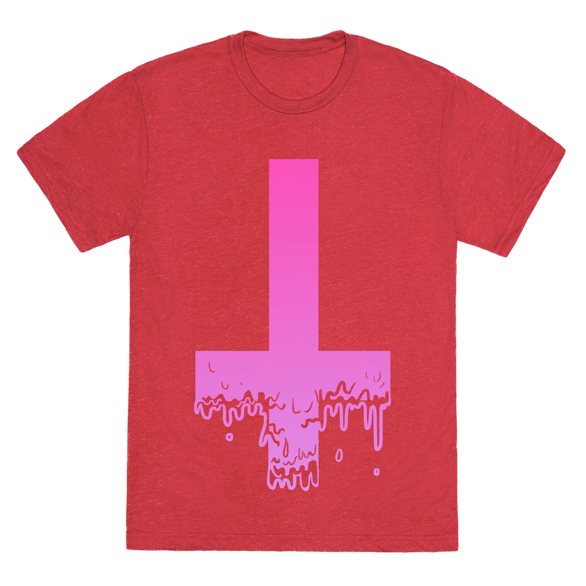 Cross Drip- Pink Unisex Triblend Tee