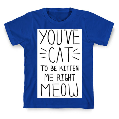 You've Cat to be Kitten Me Right Meow T-Shirt