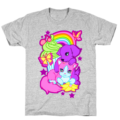 Double Trouble Rainbow Kitty & Puppy T-Shirt