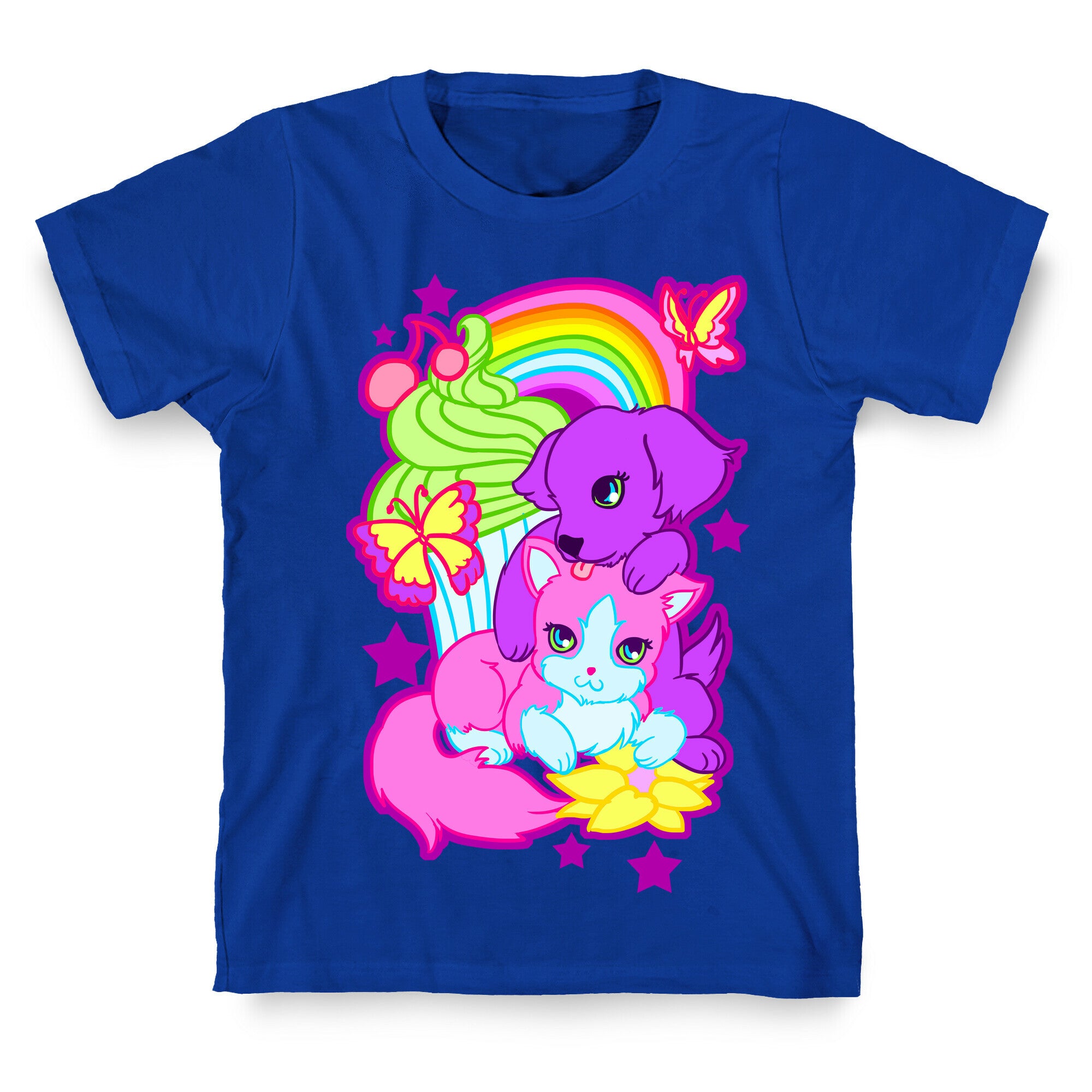 Double Trouble Rainbow Kitty & Puppy T-Shirt