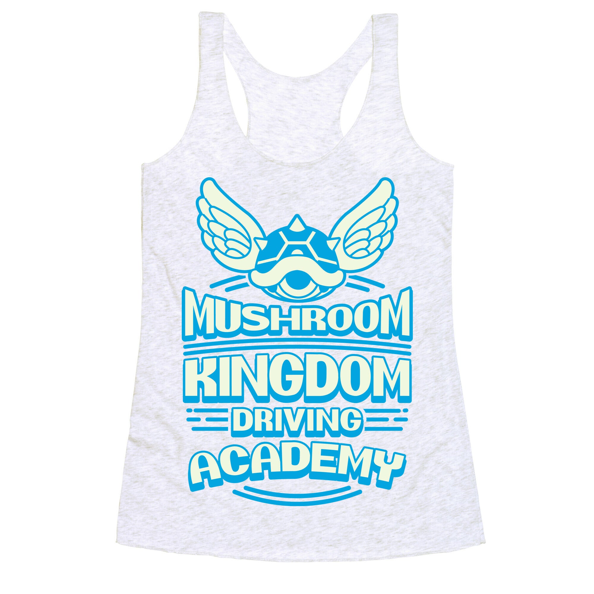 Mushroom Kingdom Driving Academy Racerback Tank